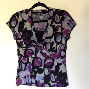 Briggs New York Multicolor Patterned Top Size MP